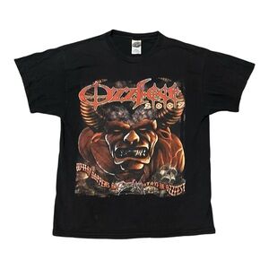 Vintage 2007 Ozzfest Tour T-Shirt Large Delta Pro Weight Ozzy Lamb of God- L